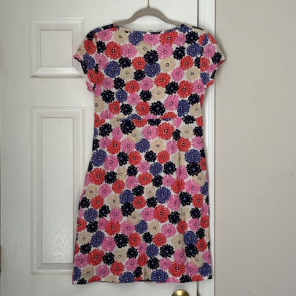Women's Boden Floral Multicolor Dress Size 8 Regular Cap sleeve Knee Length - Picture 5 of 7